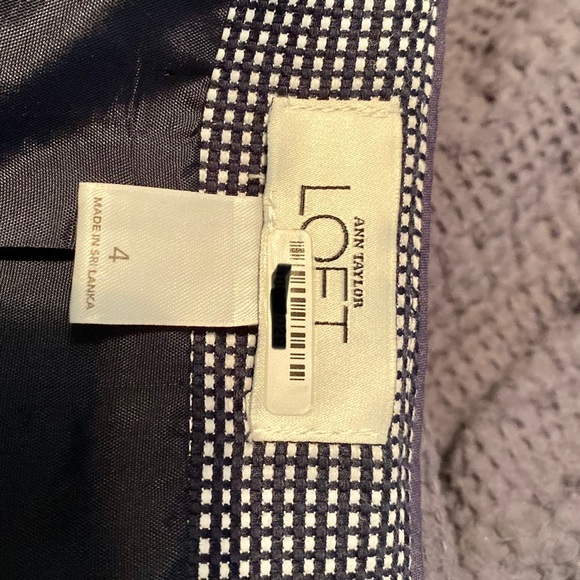 LOFT | Crop Checkered Pattern Blazer/Jacket - Picture 3 of 4